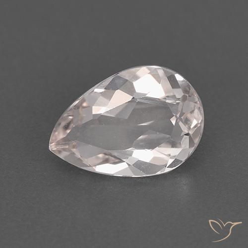 0.98ct طبيعي وردى فلامنجو مورغانيتي, شكل الكمثرى, VVS-VS