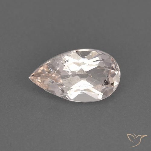 0.94ct طبيعي وردى فاتح جدا مورغانيتي, شكل الكمثرى, قليلا جدا
