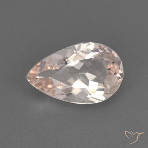 1.05ct طبيعي وردى متوسط مورغانيتي, شكل الكمثرى, VVS-VS