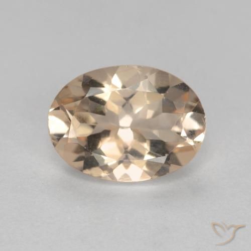1.05ct طبيعي سالمون وردي مورغانيتي, بيضوي, VVS-VS