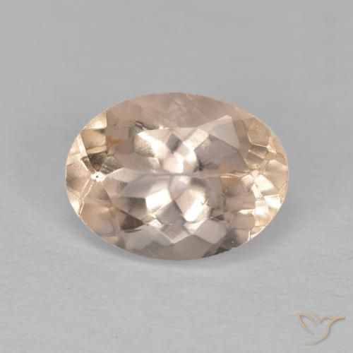 1.24ct طبيعي سالمون وردي مورغانيتي, بيضوي, VVS-VS