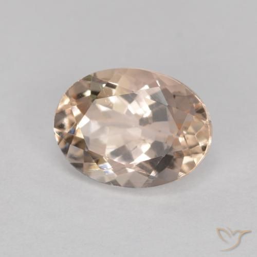 1.23ct طبيعي وردى متوسط مورغانيتي, بيضوي, قليلا جدا