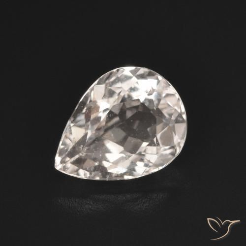 1.17ct طبيعي وردي فاتح مورغانيتي, شكل الكمثرى, قليلا جدا