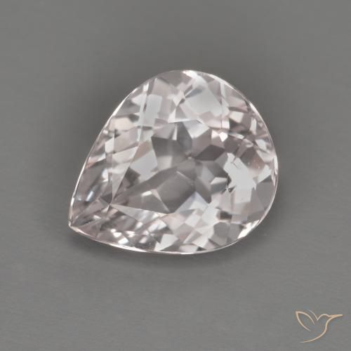 1.50ct طبيعي وردي فاتح مورغانيتي, شكل الكمثرى, VVS-VS
