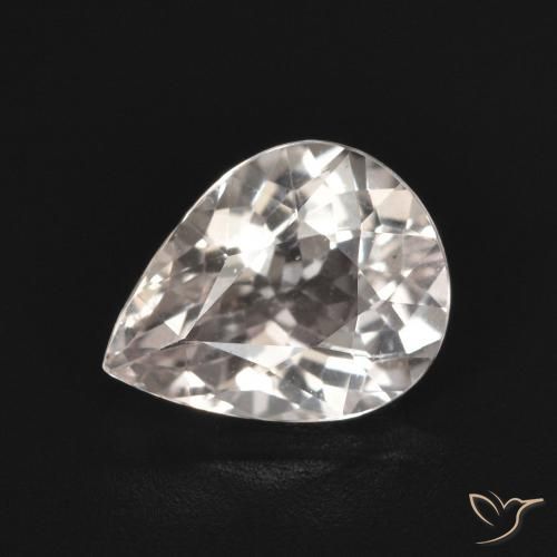 1.40ct طبيعي وردي فاتح مورغانيتي, شكل الكمثرى, VVS