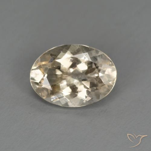1.04ct طبيعي ذهبى فاتح مورغانيتي, بيضوي, قليلا جدا