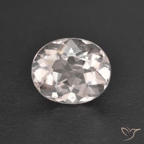 0.99ct طبيعي وردى فاتح جدا مورغانيتي, بيضوي, قليلا جدا