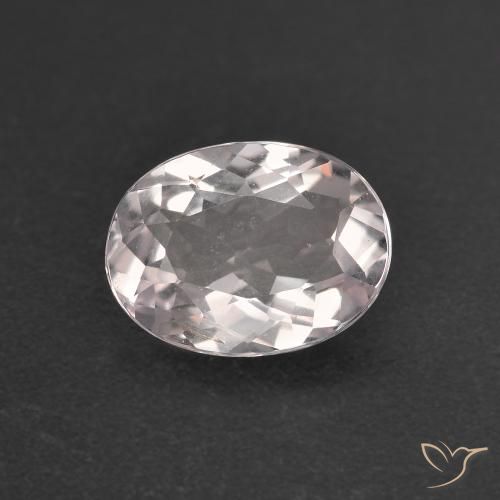 1.22ct طبيعي وردى فاتح جدا مورغانيتي, بيضوي, VVS-VS
