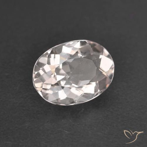 0.99ct طبيعي وردي فاتح مورغانيتي, بيضوي, VVS
