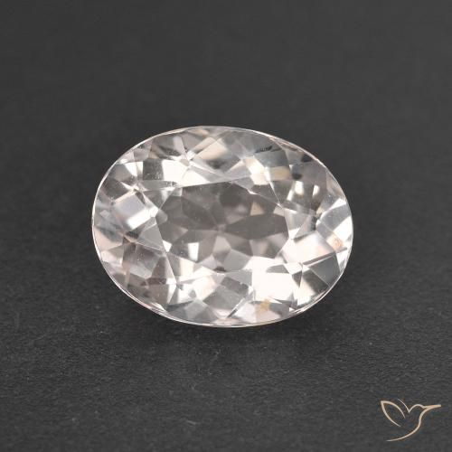 1.35ct طبيعي وردى فاتح جدا مورغانيتي, بيضوي, VVS