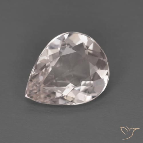 1.17ct طبيعي وردي فاتح مورغانيتي, شكل الكمثرى, VVS