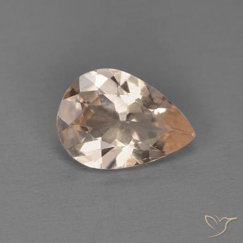 0.72ct طبيعي وردى متوسط مورغانيتي, شكل الكمثرى, قليلا جدا