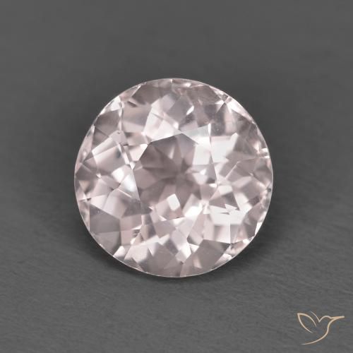1.54ct طبيعي وردي فاتح مورغانيتي, دائري, VVS-VS