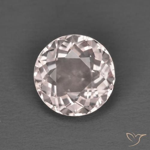 1.44ct طبيعي وردي فاتح مورغانيتي, دائري, VVS-VS