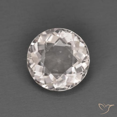 1.28ct طبيعي سالمون وردي مورغانيتي, دائري, VVS-VS