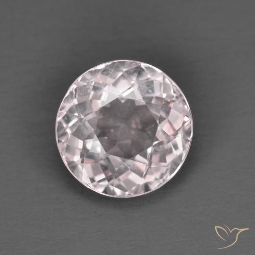 1.47ct طبيعي وردي فاتح مورغانيتي, دائري, VVS-VS