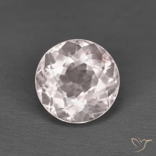 1.38ct طبيعي وردي فاتح مورغانيتي, دائري, قليلا جدا