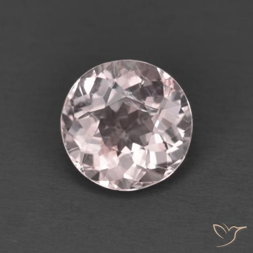1.34ct طبيعي وردي فاتح مورغانيتي, دائري, قليلا جدا