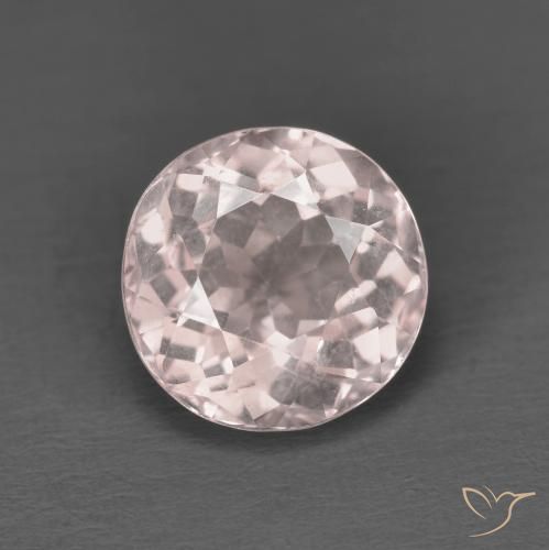 1.59ct طبيعي وردي فاتح مورغانيتي, دائري, قليلا جدا