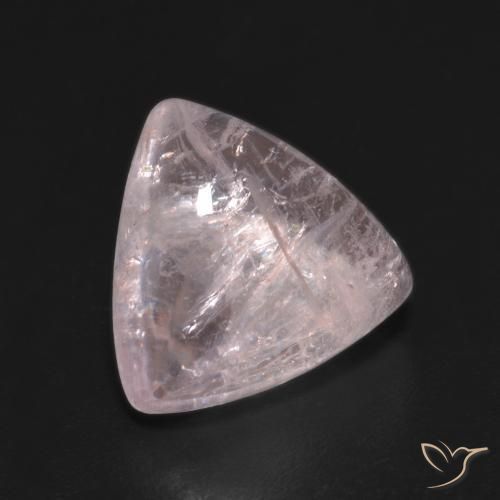 3.68ct طبيعي وردى فاتح-متوسط مورغانيتي, مثلثى, نصف شفاف