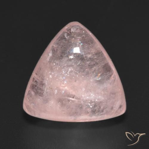 4.53ct طبيعي وردى مرجانى مورغانيتي, مثلثى, نصف شفاف