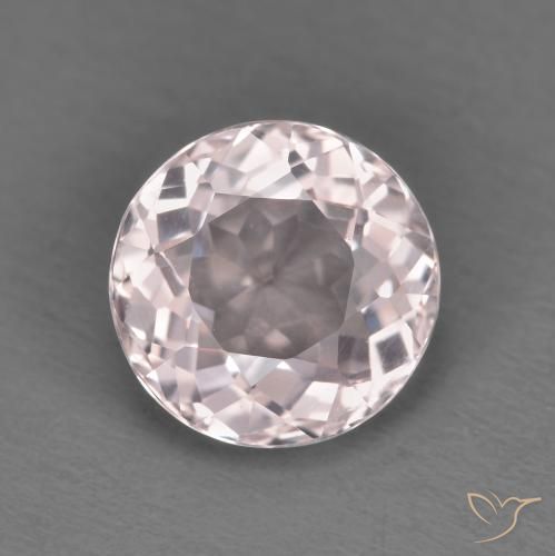1.51ct طبيعي وردي فاتح مورغانيتي, دائري, قليلا جدا