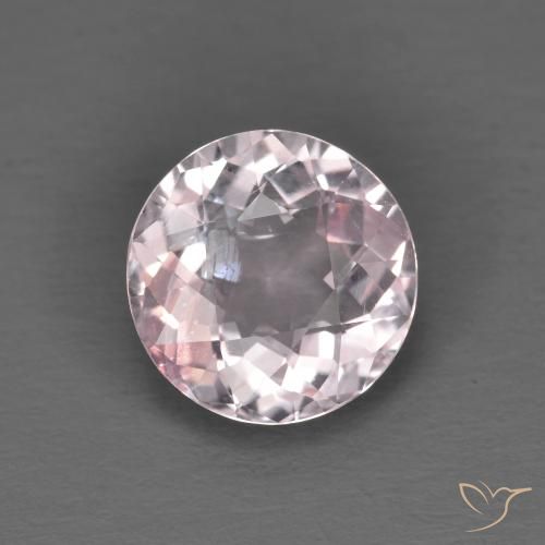 1.24ct طبيعي وردى زهرى فاتح جدا مورغانيتي, دائري, VS-SI