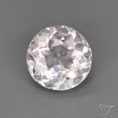 1.35ct طبيعي وردى فاتح جدا مورغانيتي, دائري, قليلا جدا