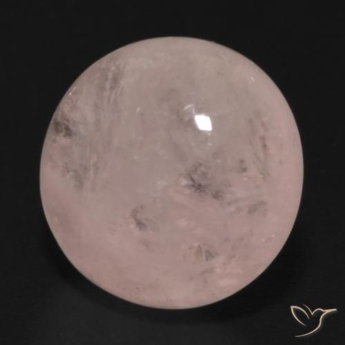 6.96ct طبيعي وردى زهرى مورغانيتي, دائري, نصف شفاف