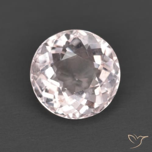 1.20ct طبيعي وردي فاتح مورغانيتي, دائري, قليلا جدا