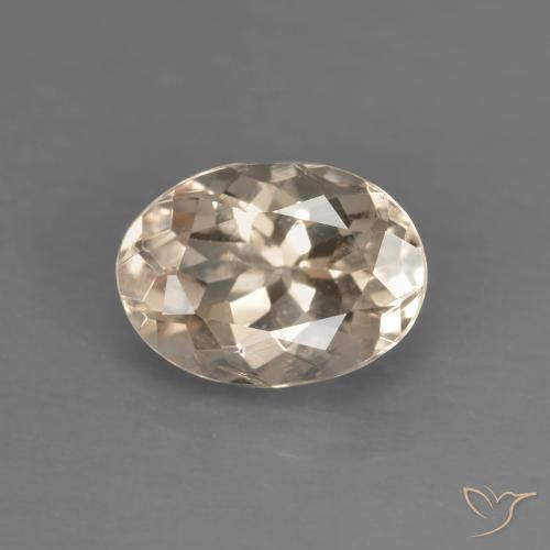 1.08ct طبيعي سالمون وردي مورغانيتي, بيضوي, VVS-VS