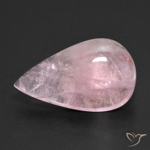 8.04ct طبيعي وردي فاتح مورغانيتي, شكل الكمثرى, نصف شفاف