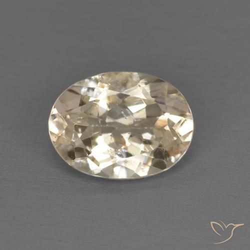 1.18ct طبيعي لون كريمى مورغانيتي, بيضوي, قليلا جدا
