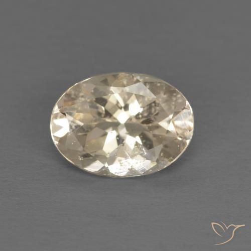 1.08ct طبيعي أصفر فاتح مورغانيتي, بيضوي, قليلا جدا