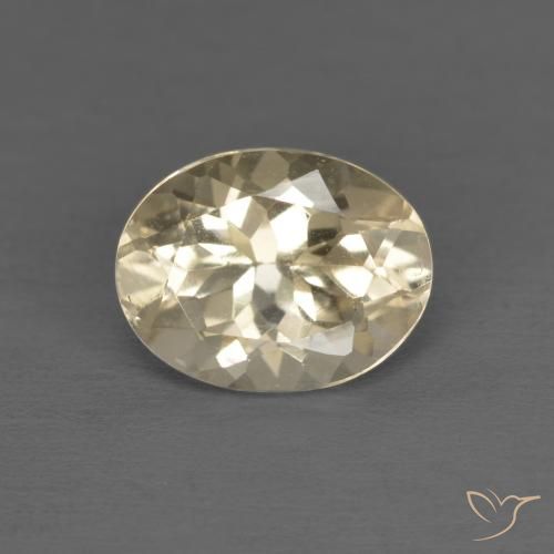 1.17ct طبيعي ذهبى فاتح مورغانيتي, بيضوي, VVS-VS