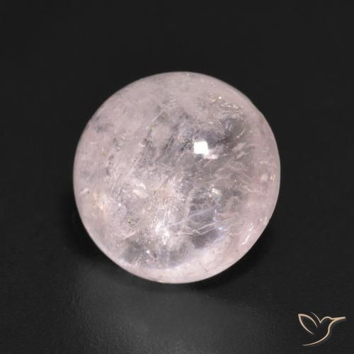 2.82ct طبيعي وردى فلامنجو مورغانيتي, دائري, شفاف
