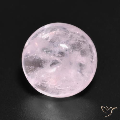 4.64ct طبيعي وردى خوخى فاتح مورغانيتي, دائري, شفاف