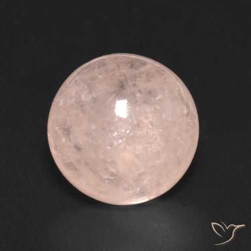 3.11ct طبيعي سالمون وردي مورغانيتي, دائري, نصف شفاف