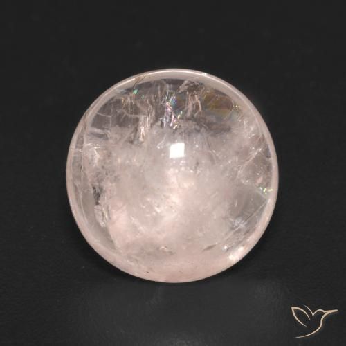 3.88ct طبيعي وردى مرجانى مورغانيتي, دائري, شفاف