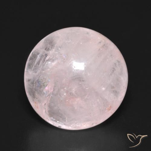 9.00ct طبيعي وردى زهرى فاتح جدا مورغانيتي, دائري, شفاف