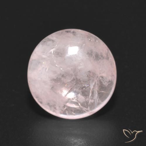 3.09ct طبيعي وردى فلامنجو مورغانيتي, دائري, شفاف