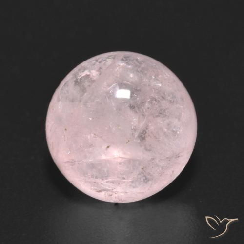 3.85ct طبيعي وردى زهرى مورغانيتي, دائري, شفاف