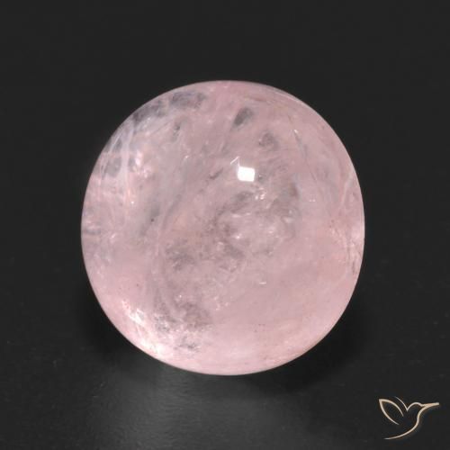 4.58ct طبيعي وردى مرجانى مورغانيتي, دائري, شفاف