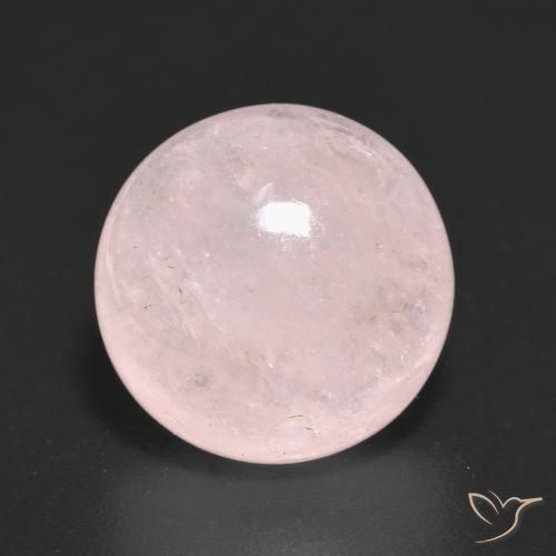 7.34ct طبيعي وردى خوخى فاتح مورغانيتي, دائري, نصف شفاف