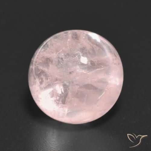 6.42ct طبيعي وردى مرجانى فاتح مورغانيتي, دائري, شفاف
