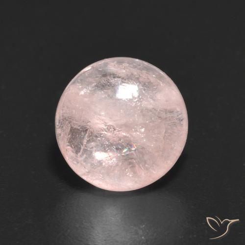 1.46ct طبيعي وردى زهرى فاتح مورغانيتي, دائري, شفاف