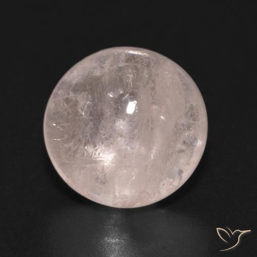4.35ct طبيعي وردى فلامنجو مورغانيتي, دائري, شفاف