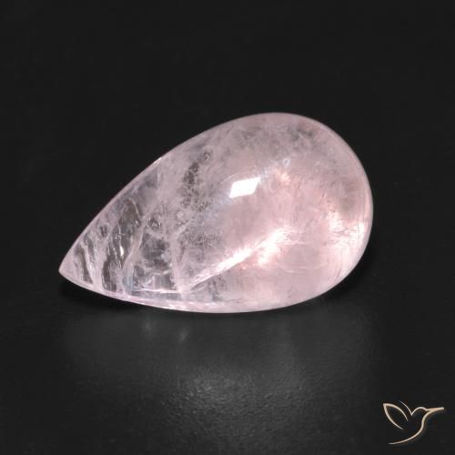 4.55ct طبيعي وردى فاتح-متوسط مورغانيتي, شكل الكمثرى, شفاف