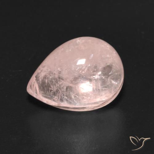 3.08ct طبيعي وردى مرجانى فاتح مورغانيتي, شكل الكمثرى, شفاف