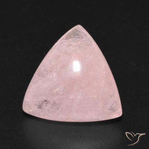 5.01ct طبيعي وردى زهرى فاتح مورغانيتي, مثلثى, شفاف